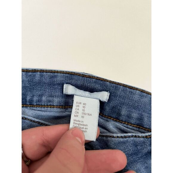 Womens High Waist High Rise Stretch Skinny Ankle Jeans Medium Wash Size 40 - Picture 3 of 7